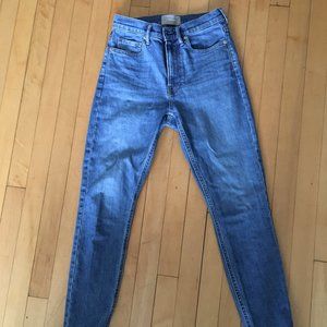 Everlane Women's High-Rise Skinny Jean (Mid-Blue)